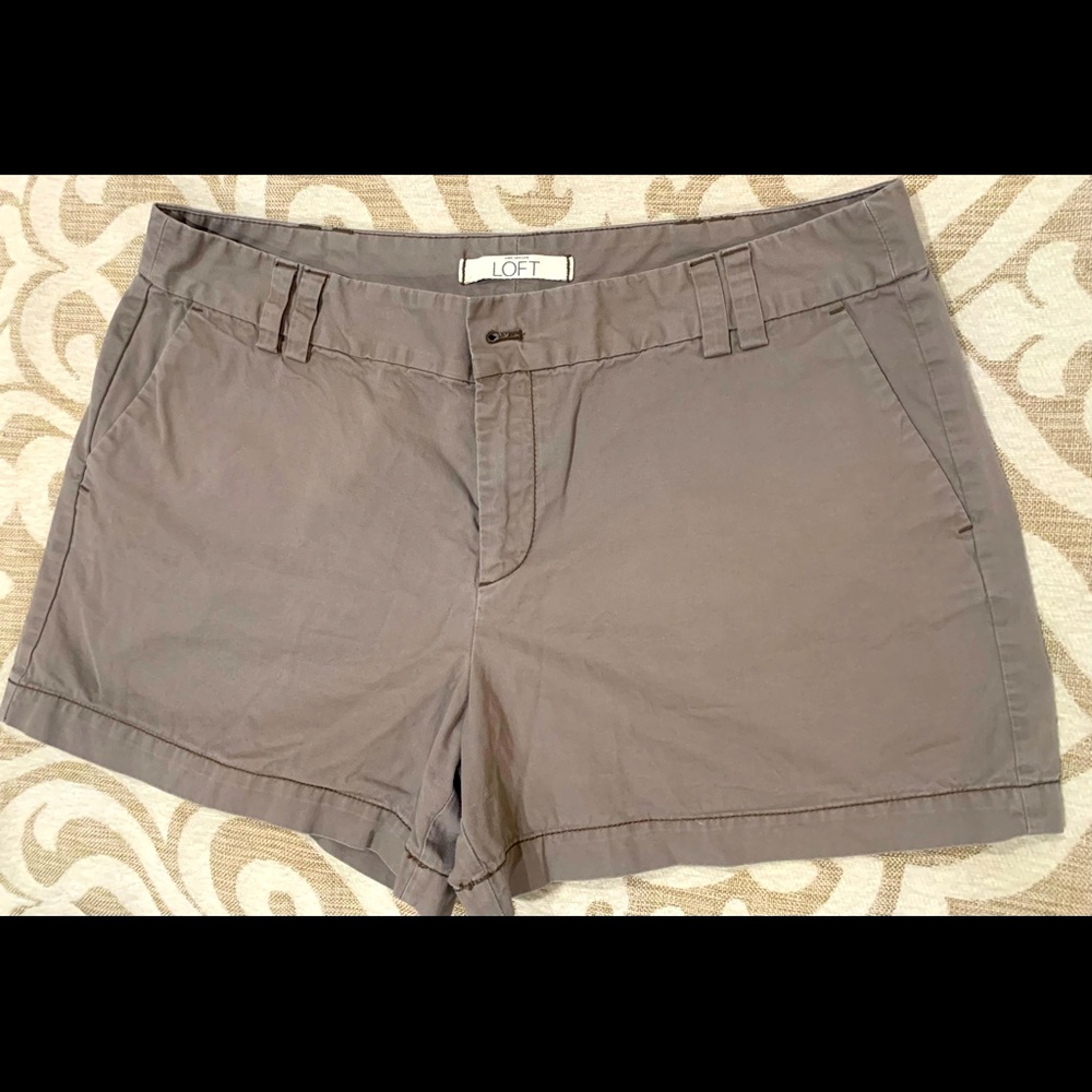 Loft dark khaki shorts